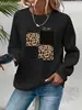 Moletom Feminino Estampado, Streetwear da Moda Versátil, Moletom Casual com Gola Redonda Pulôver