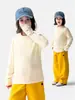 Tutu Elefantinho Roupas Infantis Meninas Camada Base Quente de Lã 2026 Outono/Inverno Novo Estilo 7A Antibacteriano Versátil Simples Blusa de Manga Longa