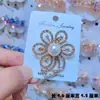 Broche de Mariposa Hueca con Diamantes AB Iridiscentes para Mujer, Pin de Mariposa de Diamantes Lujoso a Todo Color para Trajes y Abrigos, Broche Elegante y Lujoso
