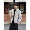 Chamarra con cuello mao para hombre, nuevo modelo primavera y otoño 2026, estilo retro americano, holgada, casual, versátil, a prueba de viento, chamarra unisex
