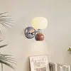 Lámpara de Pared Estilo Crema Calabaza Mesita de Noche Dormitorio Retro Francés Lámpara de Pared de Fondo para Sala de Estar Lámpara de Pared de Ambiente para Habitación de Libros Infantiles