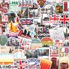 50 Adesivos de Decoração Graffiti Estilo Britânico Tendência para Caderno de Viagem, Skate, Mala, Garrafa de Água