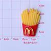 Simulação de comida e jogo batatas fritas bolo pipoca hambúrguer resina acessórios DIY hairpin corda de cabelo materiais de loja artesanal