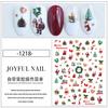 Explosões Transfronteiriças Adesivos para Unhas de Natal Lote Misto Papai Noel Floco de Neve Adesivos para Unhas com Cola Adesivos 3D para Unhas