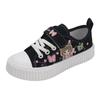 Zapatos de lona para niñas, primavera y otoño 2024, nuevos zapatos de tablero de moda con dibujos animados para niños, zapatos casuales para niñas, zapatos blancos transpirables de moda.