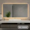 Espelho de Banheiro Inteligente Sensível ao Toque Estilo Nórdico com Luz LED Anti-Embaçante Montado na Parede Espelho de Maquiagem