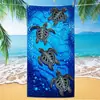 Tartaruga de Microfibra Lã Dupla Face Comércio Exterior Absorvente de Água Popular Toalha de Praia Secagem Rápida Estampa Digital Toalha de Banho Toalha de Praia