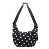 Otoño 2026 Nuevo Bolso Croissant Plisado de Lunares para Mujer Gran Capacidad Bolso Cruzado de Hombro Estampado Versátil para Viajar Estudiante