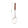 Espátula de Aço Inoxidável 201 com Cabo de Madeira Doméstico Utensílio de Cozinha Espátula Longa com Cabo de Madeira para Fritar Colher de Escorredor Conjunto