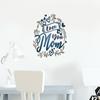 Dia das Mães Transfronteiriço Te amo mãe azul inglês decorativo quarto autoadesivo removível pvc adesivos de parede mural