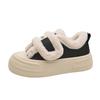 Zapatos de Algodón Populares con Suela Gruesa y Velcro, Nuevo Estilo Invierno 2026, Zapatos Peludos Forrados de Lana y Engrosados, Tenis de Plataforma Cálidos para Mujer