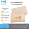 Cartão de madeira inteligente NFC alta frequência F08 cartão de controle de acesso Chip NTAG213 Cartão inteligente RFID cartão inteligente de madeira