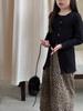 Cardigan de Tricô Outono Princess Yuyu para Meninas Top Camisa Base Elegante Dividida Estilo Coreano Camiseta Longa Infantil