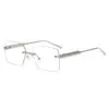 Nuevas gafas de sol de moda sin montura, unisex, versátiles, elegantes y adecuadas para entornos de negocios, que ofrecen protección solar y protección UV.