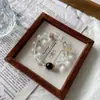 [Moyunwanjin] Pulsera de Cristal Blanco, Pulsera de Cristal Amarillo Citrino Natural Tipo Torre, Joyería Original Fresca de Verano para Mujer