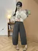 Estilo Coreano Otoño/Invierno Nueva Llegada Coreano Dongdaemun Cintura Elástica Casual Pierna Banana Adelgazante Hebilla Tobillo Ajustable Pantalones de Trabajo Mujer