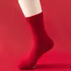 Calcetines Rojos para Mujeres en su Año Zodiacal, Calcetines Festivos de Buena Suerte para Año Nuevo y Pareja, Calcetines de Media Pantorrilla, Calcetines de Algodón Transpirables Antibacterianos, Calcetines Versátiles para Mujer