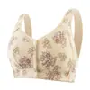 Sujetador Nuevo Jacquard Estilo Chaleco de Algodón Suave con Hebilla Delantera para Mujeres de Mediana Edad y Mayores de Talla Grande Sin Aros con Tirantes Anchos