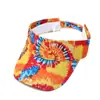 Gorra de Béisbol con Parte Superior Vacía Transfronteriza de Amazon Estilo Europeo y Americano Sombrero de Sol Tie-Dye Colorido Sombrero de Sol para Viajes al Aire Libre Protección Solar K001