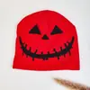 Gorro de Punto Estilo Americano para Mujer, Protección para los Oídos de Halloween, Adorable Piel Sintética de Visón, Gorro Cálido, Diseño de Calabaza, Otoño e Invierno Original