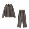Ropa para Mujer Amazon Ins Otoño Cálido Siete Colores Holgado con Capucha Manga Larga Sudadera y Pantalones Conjunto de Ropa para Mujer de Principios de Otoño