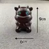 Adorno de Gato Curioso de Boj Lindo Animal Creativo Mini Juguete de Gato de Madera Pieza de Mano Regalo de Cumpleaños
