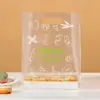 Celebridade da Internet Espessada Saco para Assar Takeaway Saco para Molho Saco Transparente Saco Tote com Alça Saco para Cavar Estilo ins Salada Pão Bolo Torta de Ovo