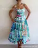 Vestido de tirantes casual, elegante y a la moda, estampado digital nuevo, transfronterizo, vestido de verano para mujer