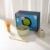 Set de Matcha Japonés de 7 Piezas Sakura Tazón de Matcha Transfronterizo con Pico Caja de Regalo Juego de Té Batidor de Té Amazon