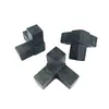 Conector T Sólido de Tubo Cuadrado 25mm, Conector de Esquina de Plástico Negro con Codo a 90 Grados, Escuadra de Esquina, Accesorios de Aleación de Aluminio para Puertas y Ventanas