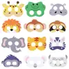 Máscaras de Animais de Desenho Animado para Aniversário, Dia das Crianças, Festa, Apresentação de Jardim de Infância, Máscaras de Animais de Desenho Animado, Máscaras de Papel