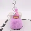 Colgante Llavero Muñeca Dormilona de Imitación Piel de Conejo Lindo Accesorio de Bolso de Peluche Muñeca para Carcasa de Coche