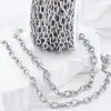 Cadena Cruzada Roscada Ovalada Cadena de Joyería de Acero Inoxidable Cadena para Manualidades Collar Pulsera Accesorios para Colgantes Cadena Hecha a Mano