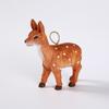 Ornamentos de Escultura em Madeira Artesanais para Exportação Transfronteiriça, Ornamentos de Mesa de Animal Cervo em Madeira Maciça, Artesanato em Madeira de Animais Realistas