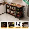 Estante de almacenamiento para cocina, cesta multifuncional para verduras, encimera de corte, estante de almacenamiento para microondas y utensilios de cocina, gabinete lateral, mesa multicapa
