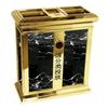 Cubo de basura de acero inoxidable imitación piedra clasificación de basura titanio Bloque Real cenicero de basura pasillo de hotel al por mayor