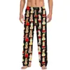 Pantalones de pijama casuales con cordón para hombre y mujer con estampado de dibujos animados para parejas, pantalones caseros personalizables