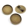 Gema del tiempo de 25 mm de diámetro interior, 2,5 g de hierro, base para broche, joyería, accesorios de bricolaje