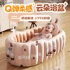 Tina de Baño Inflable para Bebé Jiashu Tamaño Grande para Bebés, Tina Plegable para Uso Doméstico en Interiores para Niños para Sentarse y Acostarse, Tina de Baño para Bebé