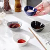 Molheiras de Cerâmica Personalizadas para Amazon Transfronteiriças, Molheiras Criativas em Formato de Lingote, Pratos Redondos para Petiscos e Hot Pot, Pratos Quadrados para Condimentos