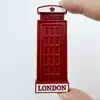 Imán de Nevera Metálico Cultural y Creativo de Cabina Telefónica Británica de Londres Pegatina Magnética 3D Recuerdo de Viaje Regalo Único