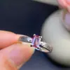Venda Direta de Fábrica, Quente em Vendas Transfronteiriças Anel Alexander com Prata S925 Finamente Incrustado Pedra Principal 4X6Mm