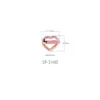 1cm multiespecificación Mini herraje forma de corazón Conexión hueca Hebilla ajustable Accesorios de decoración para equipaje Accesorios a juego