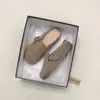 Sapatos Femininos Fechados na Ponta com Solado Grosso Estilo Birkenstock, Versão Coreana, Chinelos Planos Slip-On com Solado Macio para Pessoas Baixinhas