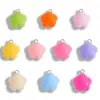 Colgante de Resina de Pétalo Brillante de Colores Lindos Accesorios para Joyería DIY Colgante para Collar Pulsera Llavero Bolso