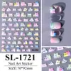 Nuevas y populares pegatinas de uñas de gatito con degradado de dibujos animados lindas para niños, pegatinas impermeables para teléfono DIY