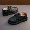 Nuevos Zapatos de Cuero para Niños de Primavera y Otoño Estilo Británico Negro Zapatos de Presentación para Estudiantes de Primaria Zapatos para Niños Zapatos de Presentación para Niñas Zapatos para Niños Medianos y Grandes