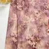 Tela rosa estilo chino con estampado Doris, ropa de mujer para primavera y verano, bufanda de seda, tela decorativa para vestidos, tela floral hecha a mano