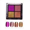 Manicura transfronteriza Polvo mágico sólido de 4 colores Polvo láser Set de manicura Paleta de sombras de ojos de cuatro colores Polvo espejo para uñas