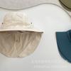 Sombrero de playa estilo coreano 2024 para niños con protección solar y chal